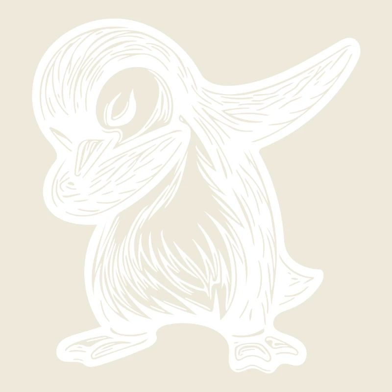 Süsser Knuffiger Pinguin Kleiner Dabbing Pinguin