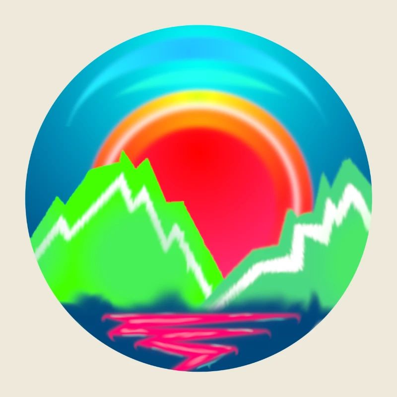 Landscape in circle