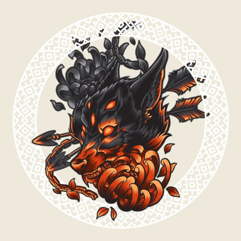 Fenrir and magic circle