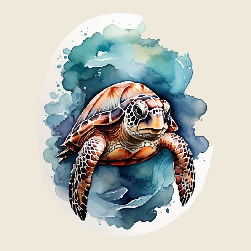 Sea's turtle under water