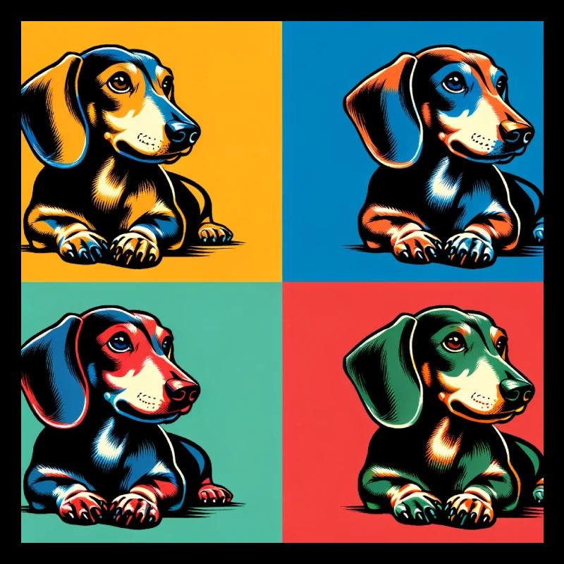 Pop teckel chien Portrait - Portrait d’animal de compagnie