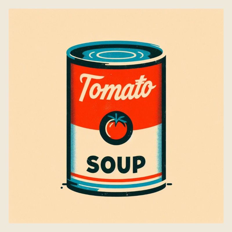 Tomato tin in risography retro design