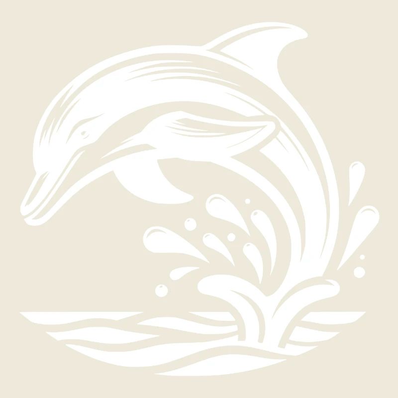 Eleganter Springender Tattoo Delfin