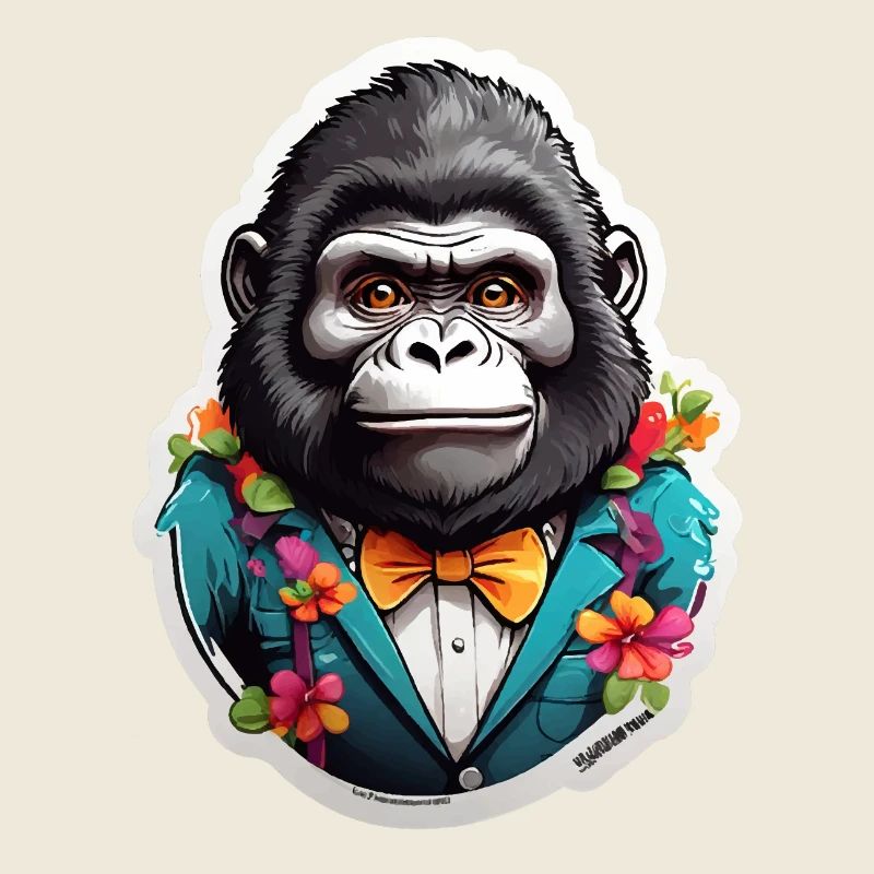 Lustiges Comic Gorilla