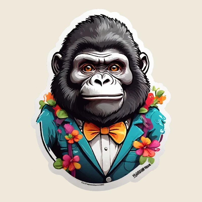 Lustiges Comic Gorilla