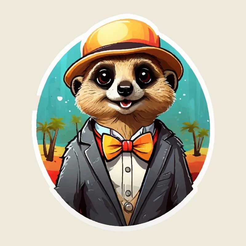 Lustiges Comic Erdmännchen