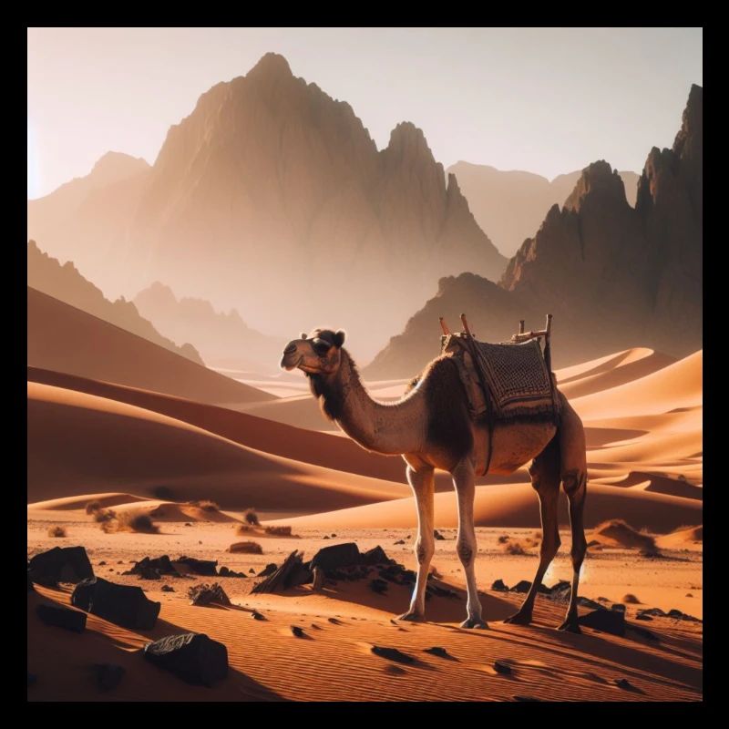 true camel in a desert A3