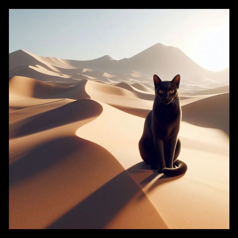 Eine echte Katze in der Wüste 2