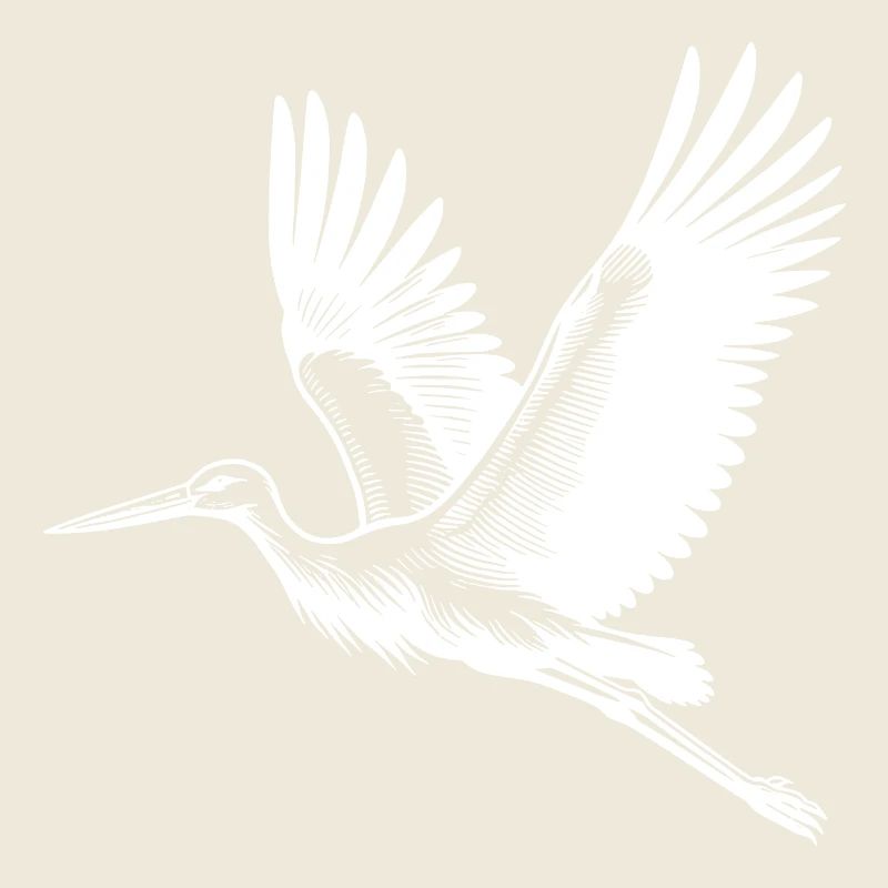 Joli oiseau de cigogne volante