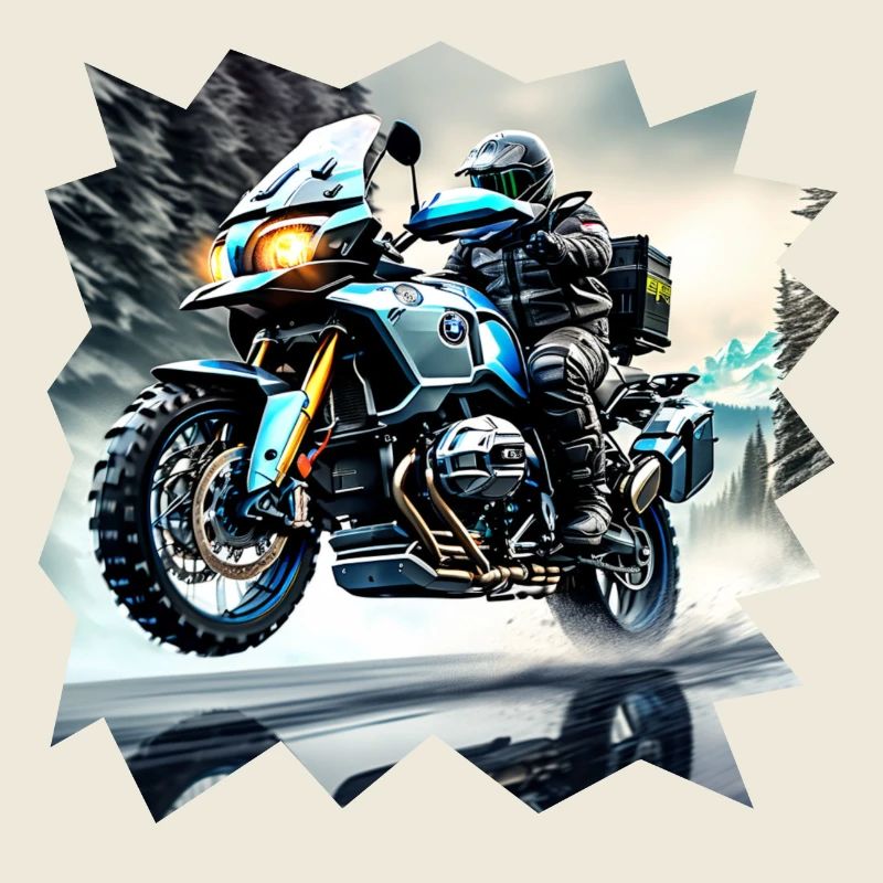 Surface de route mouillée de moto