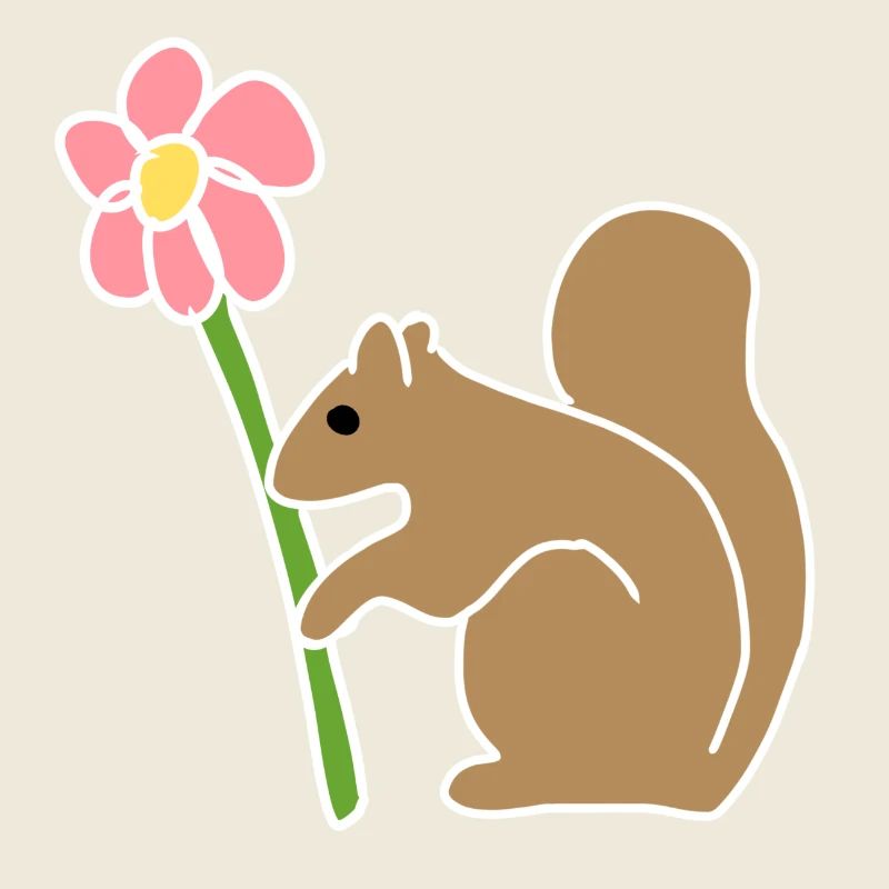 Eichhhörnchen Tiere Tier Symbol Blume