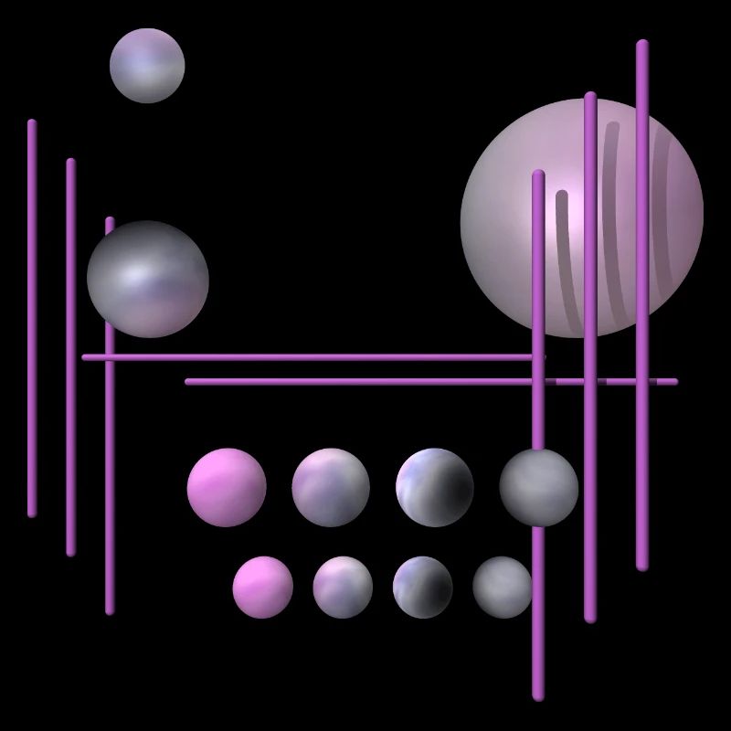 Kugeln und Stangen 3D