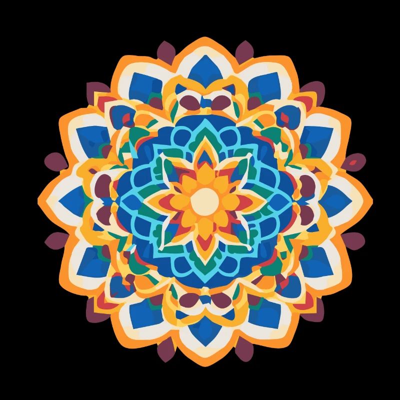 Mandala Pattern Colors Symmetrical3