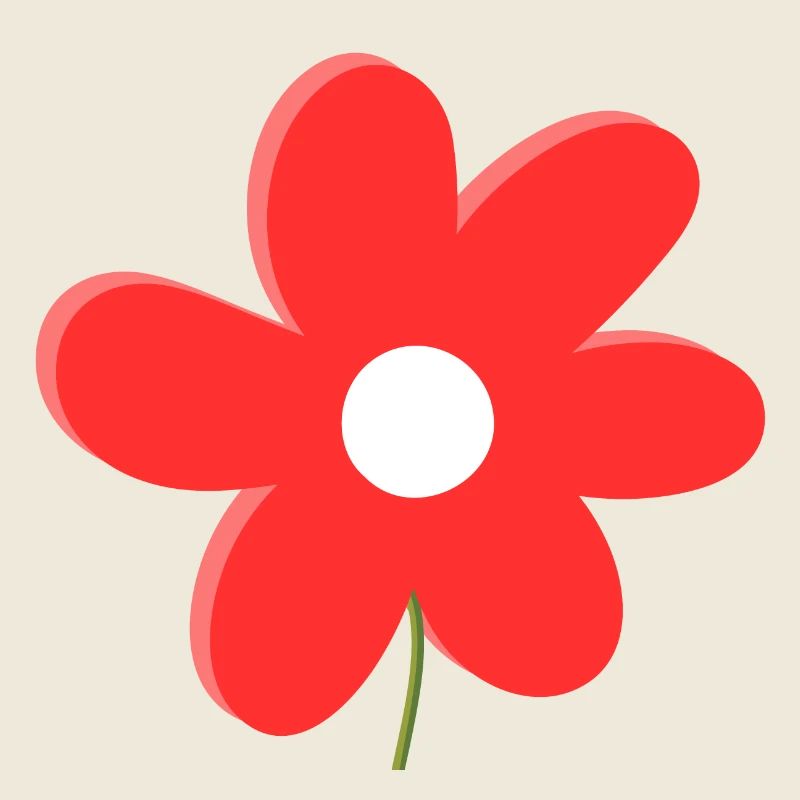 Red Daisy Flower