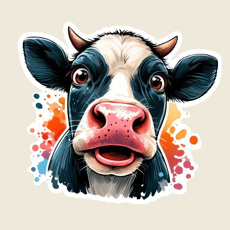 Cow amazed