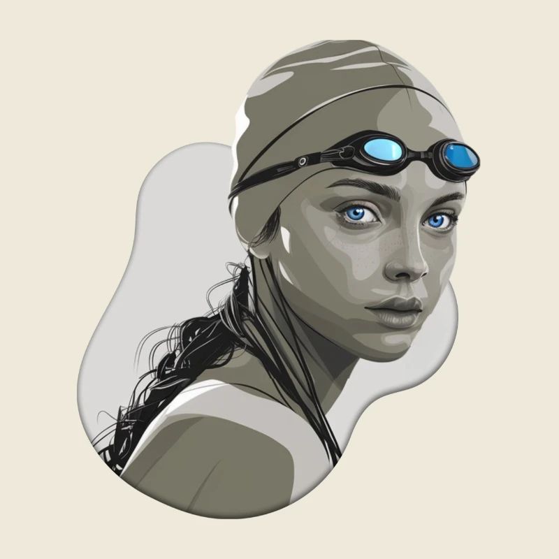 The Unyielding Swimmer with Blue Eyes