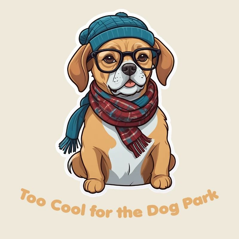 Hipster-Hund im Park