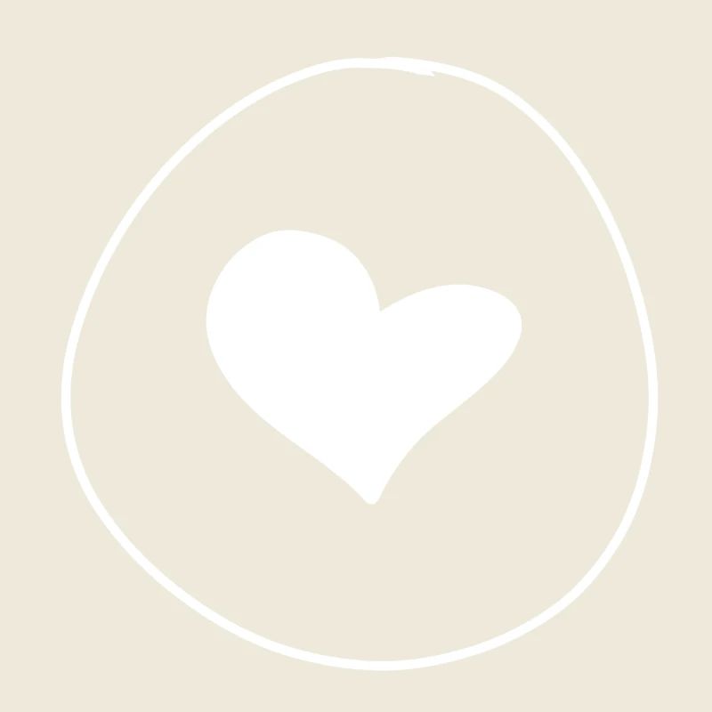 Heart Shape Circle Symbol