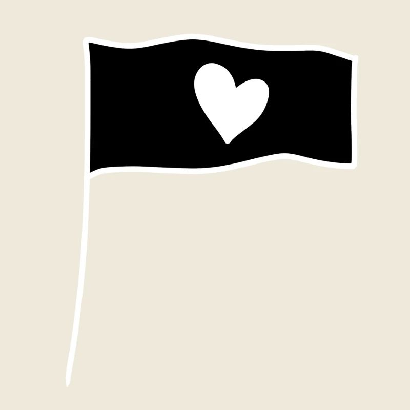 Drapeau Coeur Amour Symbole Forme