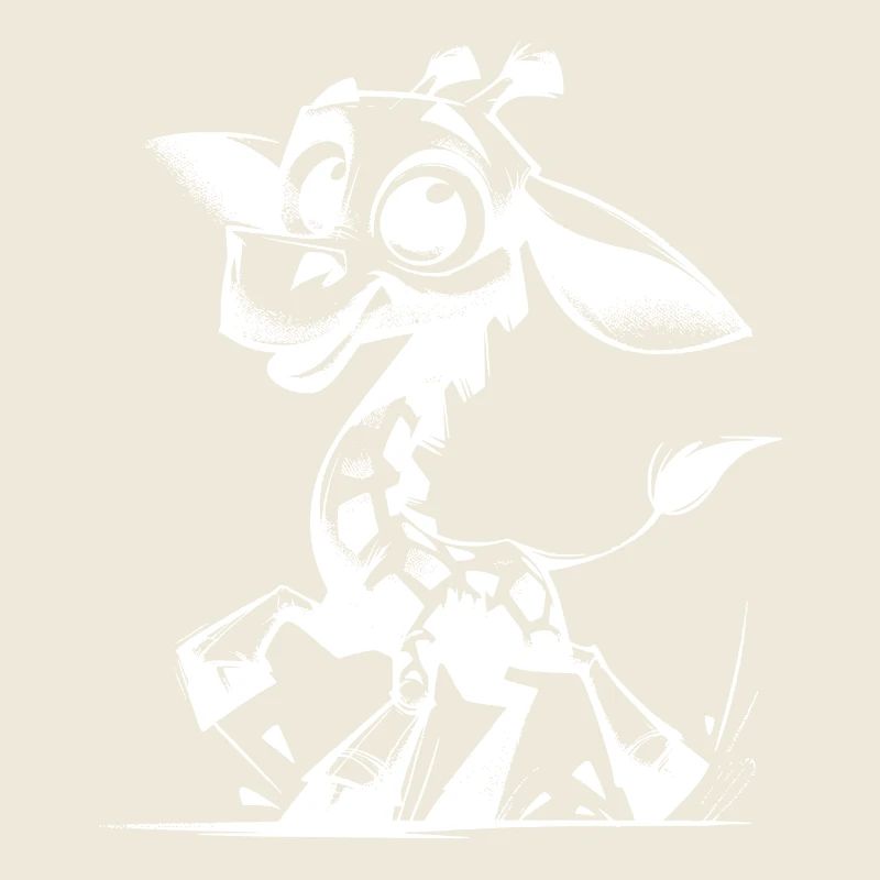 Dessin d’un petit bébé girafe mignon