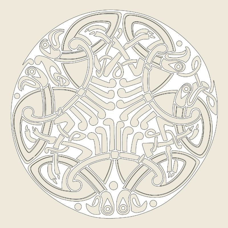 Cercles celtiques, coins, échantillons, symboles gothiques