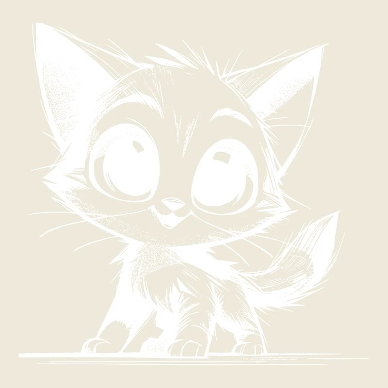 Crayon mignon dessin chats yeux de bébé