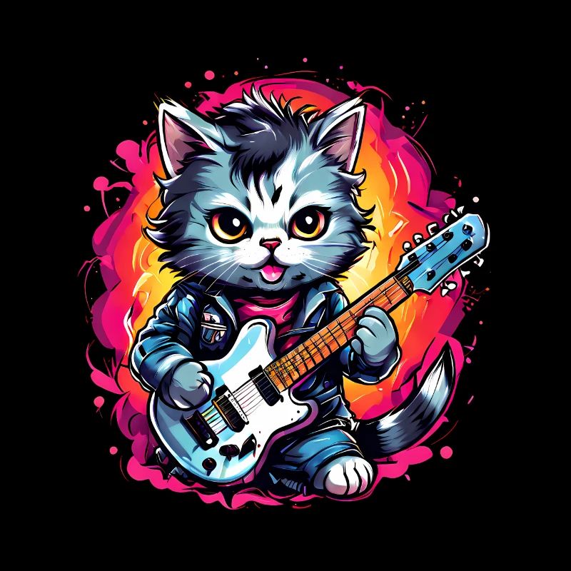 Chibi Rocker Cat