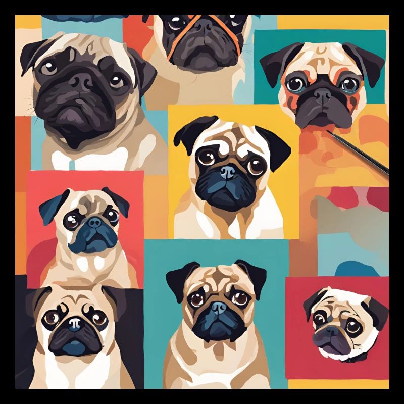 Mops Collage