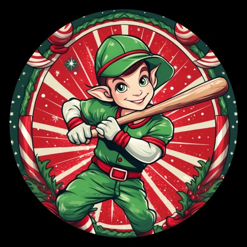 Christmas Elf Baseball