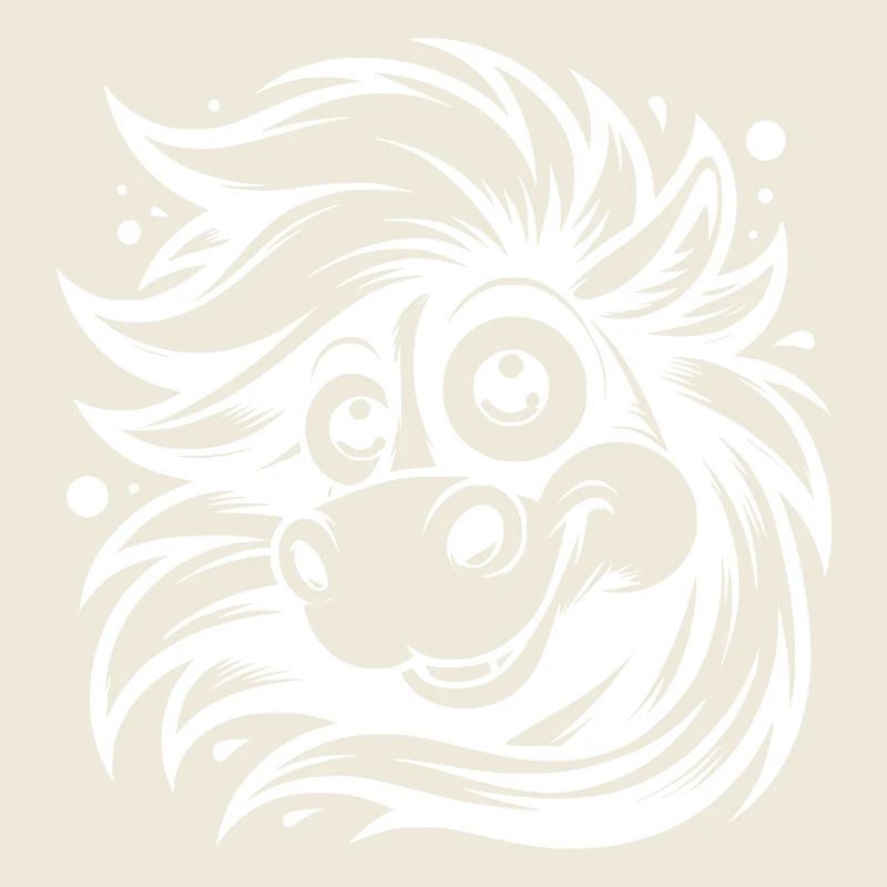 Funny horse with big eyes