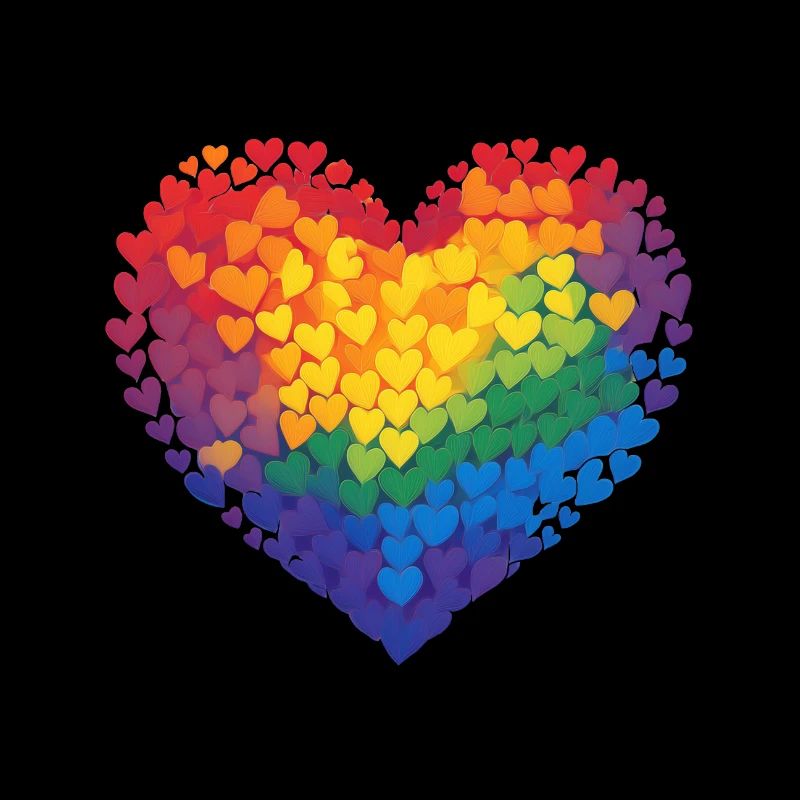 Regenbogenherzen im Herzen