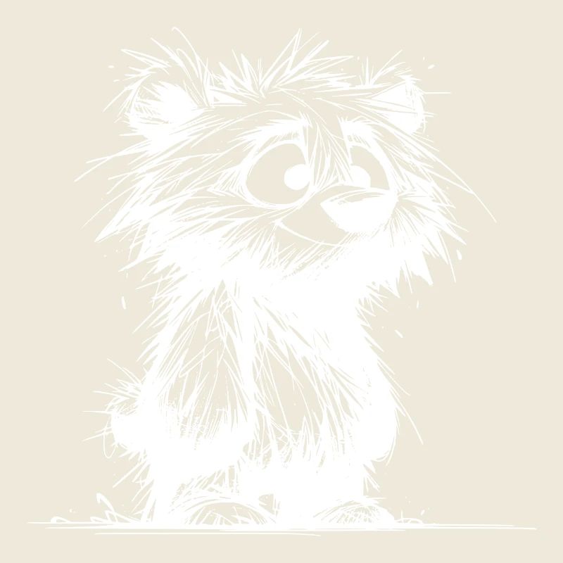 Dirty Fuzzy Bear Kids Drawing