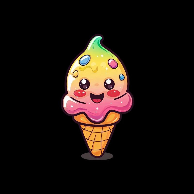 Buntes Eiscreme Design