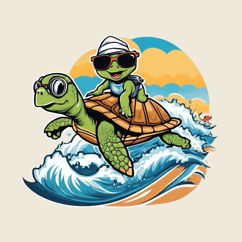 Tortue surfeuse