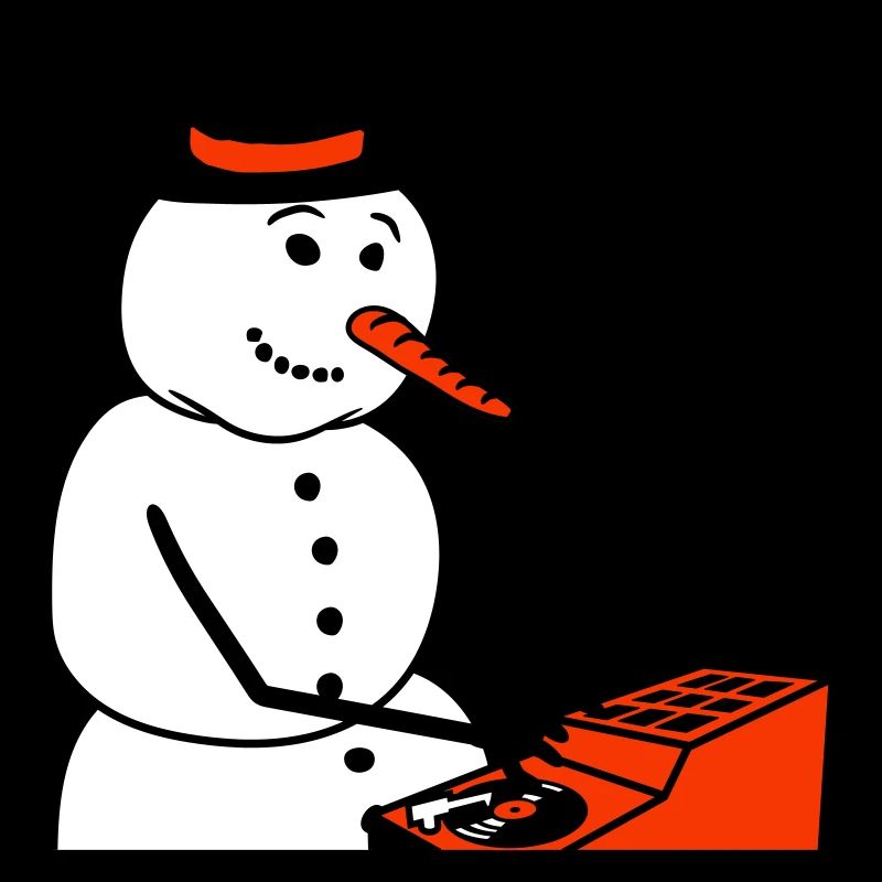 Winter DJ Snowman Mixer Mixer Music Party