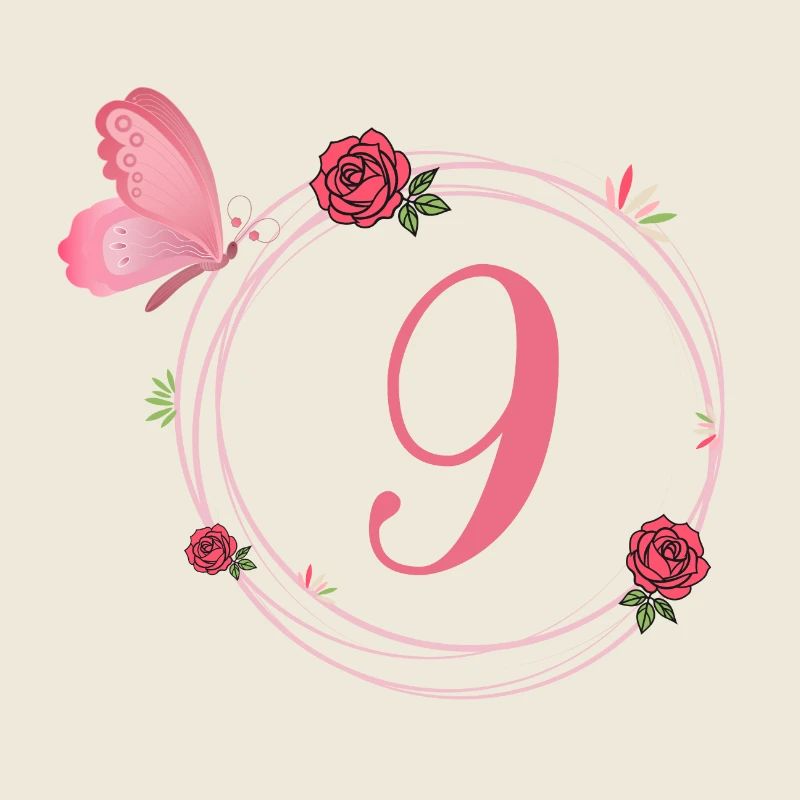 9e anniversaire papillon et fleurs fillettes