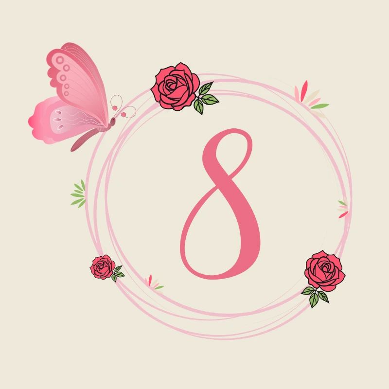 8e anniversaire papillon et fleurs fillettes
