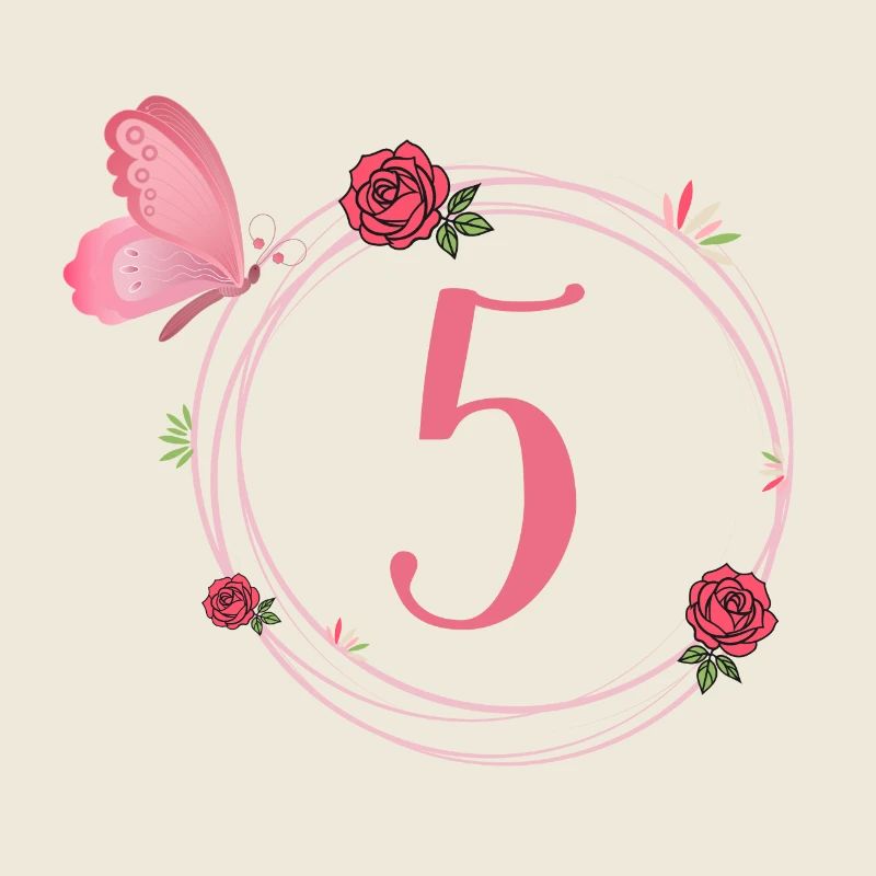 5. Geburtstag Schmetterlings- und Blumenmädchen