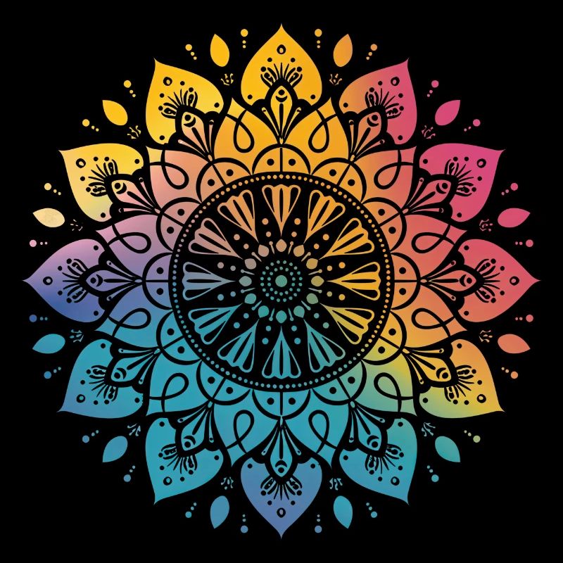 Regenbogen Mandala