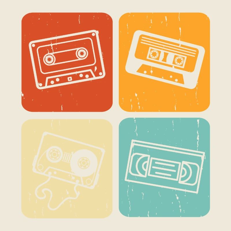 Oldschool Kostüm mit Retro Kassette