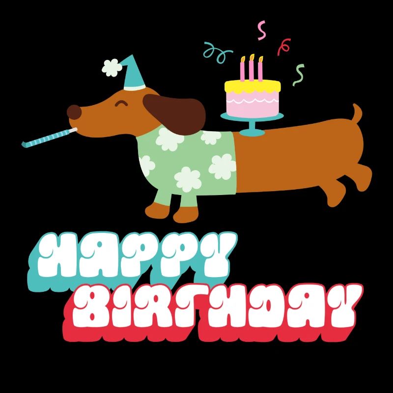 Vœux d’anniversaire teckel