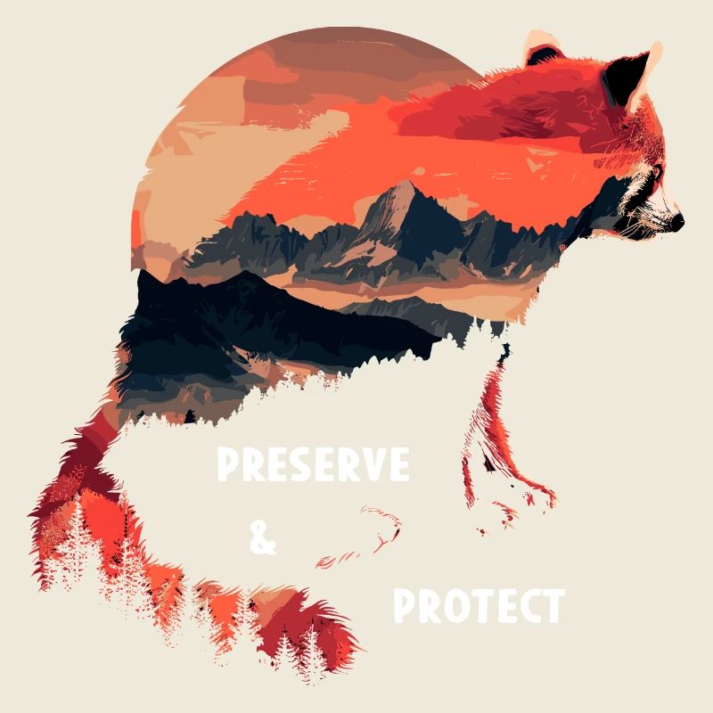 Préserver & Protéger Panda roux Chat Ours Panda roux