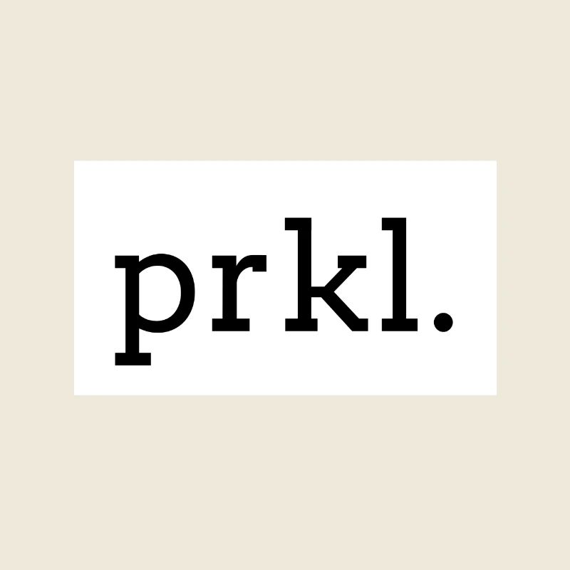 PRKL. Impression de texte noir sur blanc