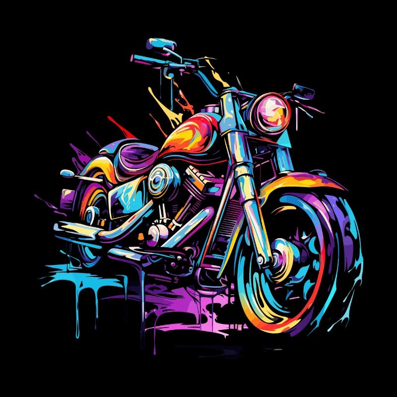 Retro Motorrad Graffity