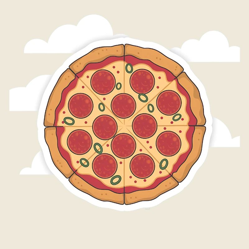 Pizza morceau de pizzeria