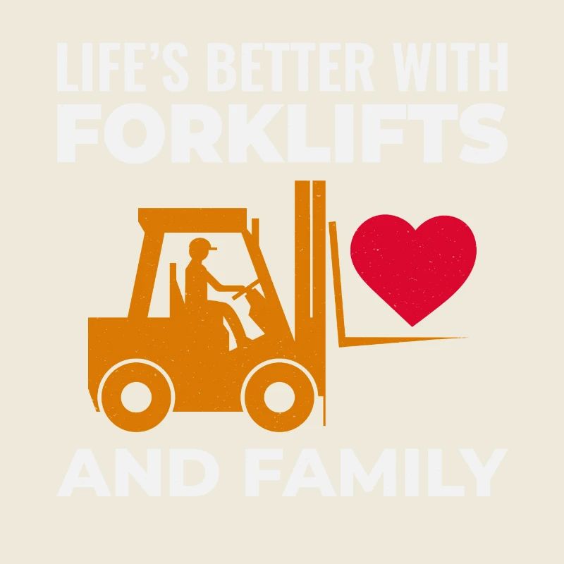 Forklift Operator Heavy Equipment Driver Family