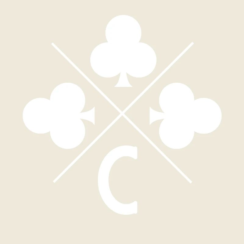 Letter c lucky clover