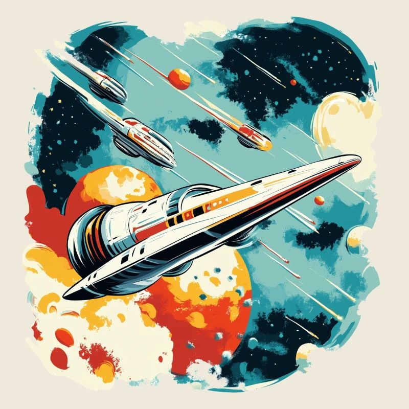 Vol futur : la flotte spatiale galactique en action