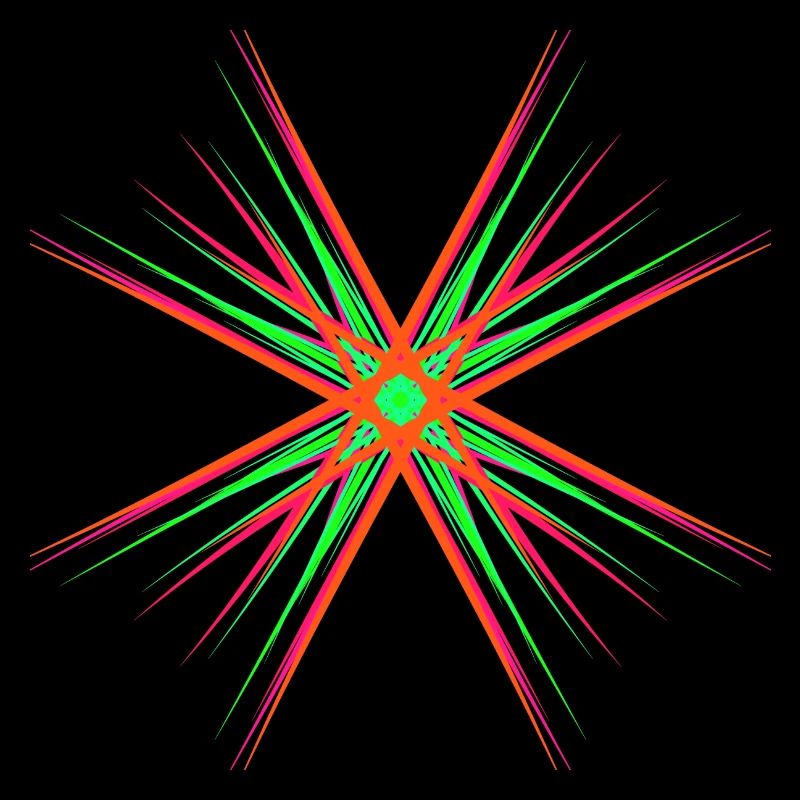 Étoile composée de plusieurs couleurs vives