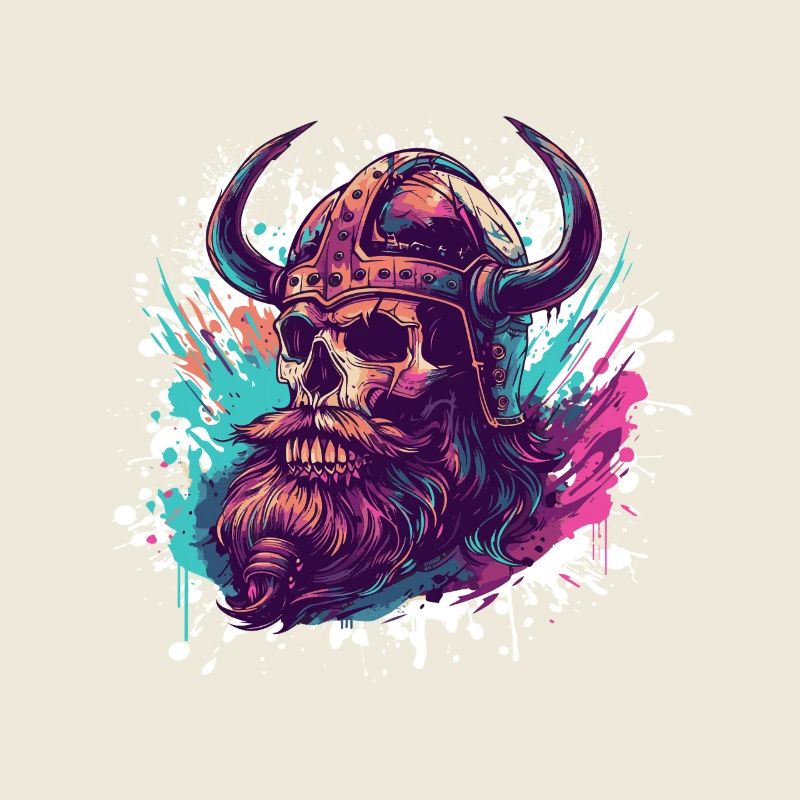 Wikinger Totenkopf Odin